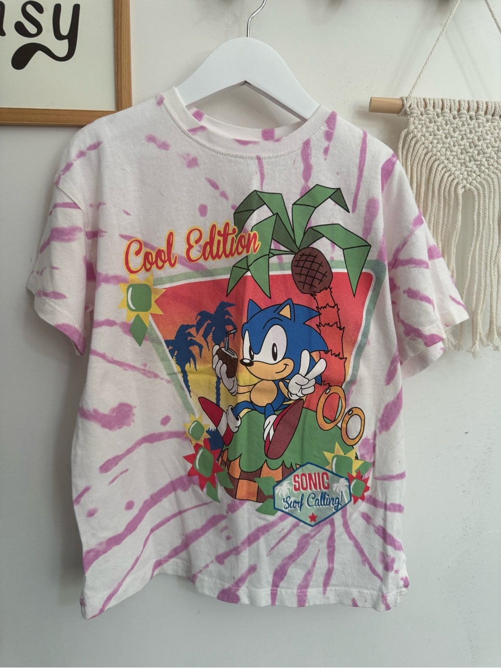 Zara - size 8 - Sonic the Hedgehog tie dye tee